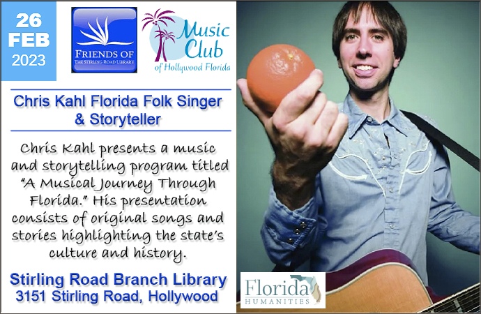 Chris Kahl, Florida Folk Singer & Storyteller